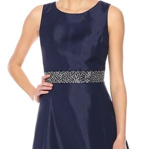 Nine West Women's Embellished Waist Fit Flare